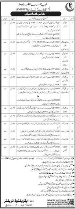 SMBBIT Karachi Jobs 2026