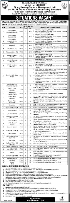 Ministry of NHSR&C Jobs 2026
