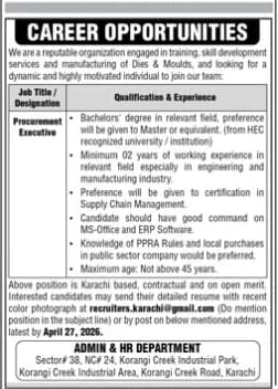 Procurement Executive Jobs in Karachi