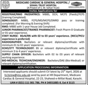 Medicare Cardiac & General Hospital Jobs 2026