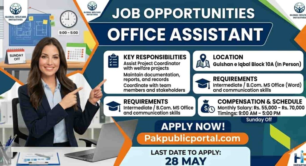 Office Assistant Jobs in Karachi