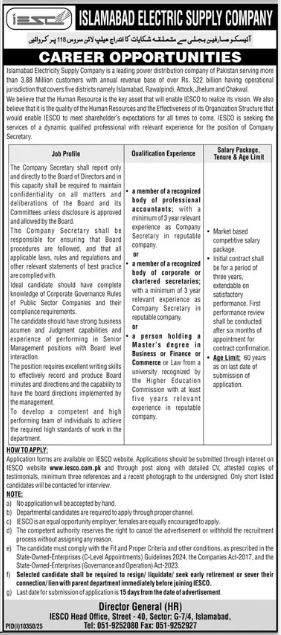 IESCO Jobs 2026